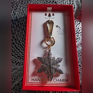 Gold and Silver Leaf Handbag Charm